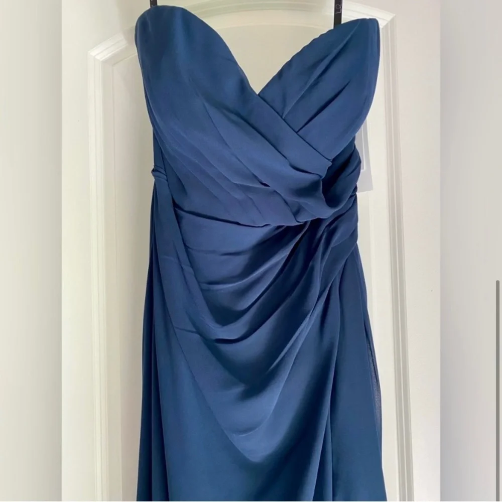 Hayley Paige Bridesmaid Dress Style 5913 Indigo Size 14, NWT